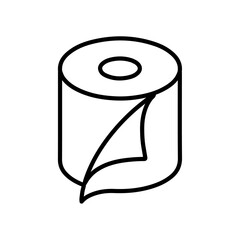 tissue roll icon Flat symbol set outline