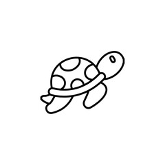 turtle icon Flat symbol set outline