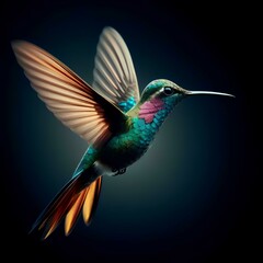 Fototapeta premium scene of a hummingbird with artistic effects 8