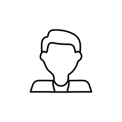 user icon Flat symbol set outline