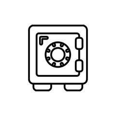 vault icon Flat symbol set outline
