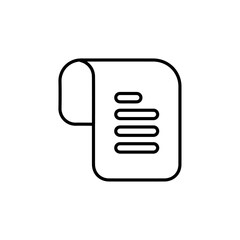 bill icon Flat symbol set outline