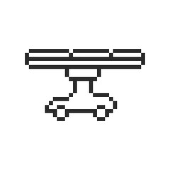 Fototapeta premium operating table equipment pixel art