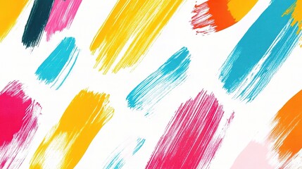 Vibrant Abstract Brushstroke Pattern in Bright Colors and Textures