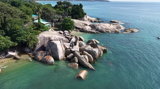 Grandfather and Grandmother Rocks, Hin Ta Hin Yai, in koh Samui island, Thailand