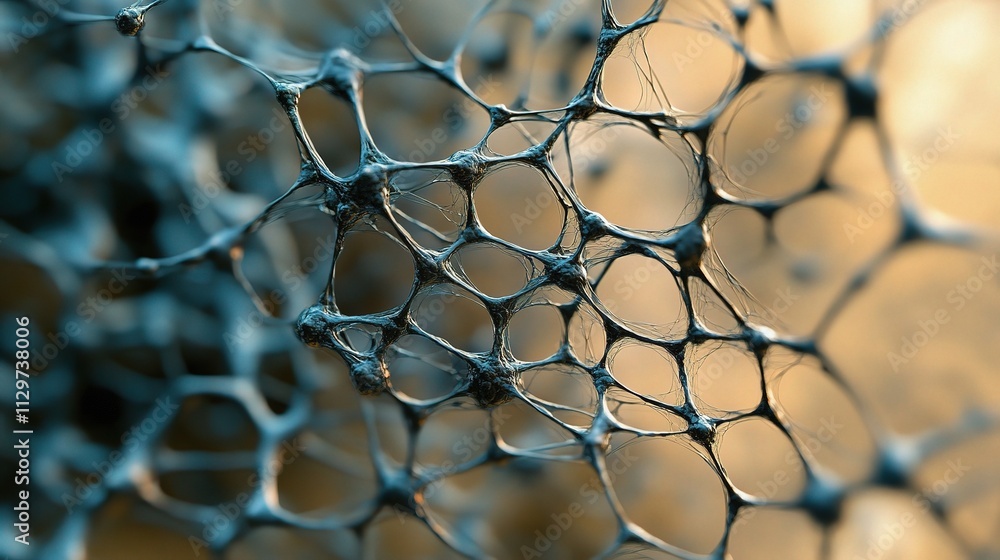 Poster mesmerizing close-up of abstract network structure with gigapixel detail