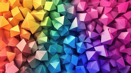 Vibrant Abstract Geometric Shapes in Dynamic Color Spectrum