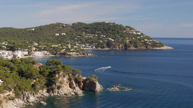 Stunning coastal view of Calella de Palafrugell and Cap Roig