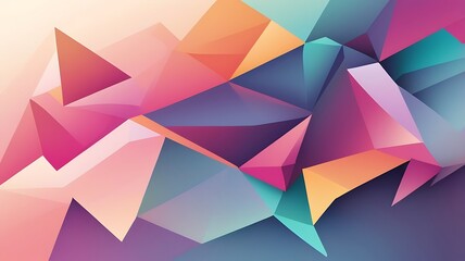 Obraz premium Abstract Colorful Triangular Geometric Pattern Design