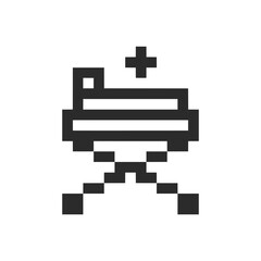 medical hospital bed pixel art