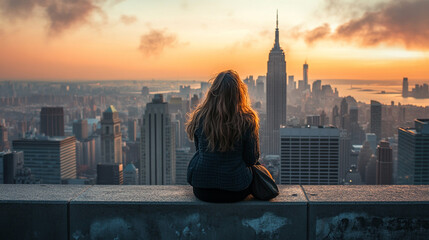 woman in the city