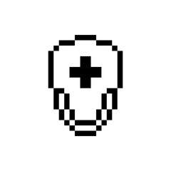 shield health symbol protection pixel art