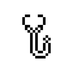 stethoscope medical tool pixel art