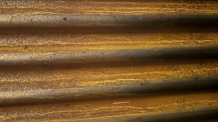Rusted orange wavy metal background