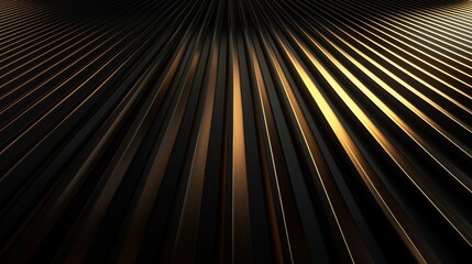 Design a sleek dark background with fine, radiating golden lines that gradually fade into the black