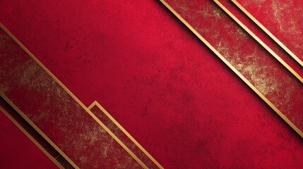 Elegant red background with subtle gold details and geometric patterns, perfect for high-end branding