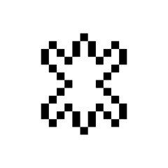 abstract shape retro pixel art