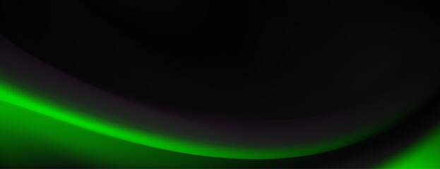 Abstract Dark Green Gradient Background, Smooth Curves, Digital Art,