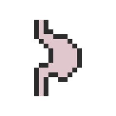 Obraz premium gastric stomach organ pixel art