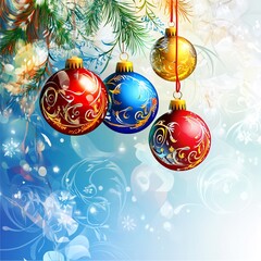 christmas background with balls