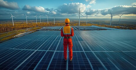 Solar and Wind Energy Power Plant