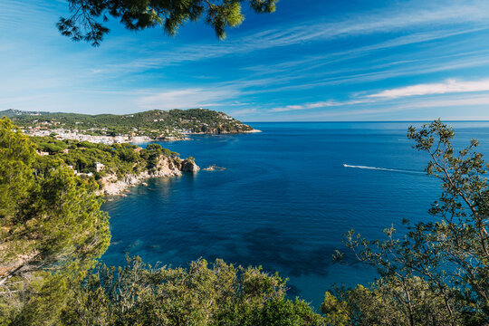 Stunning View of Calella de Palafrugell from Cap Roig, Costa Brava, Spain