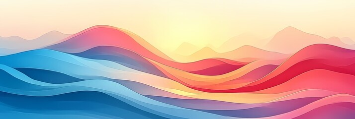Obraz premium Dreamy Watercolor Wave Fantasy