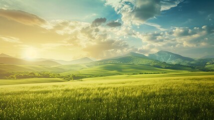 Obraz premium Serene landscape representing the importance of longterm financial planning and retirement planning in achieving financial stability and peace of mind