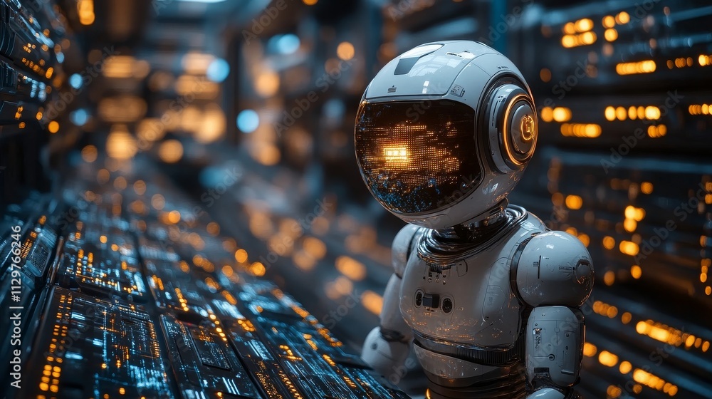 Poster robotic system managing resource allocation in a high-tech data center environment
