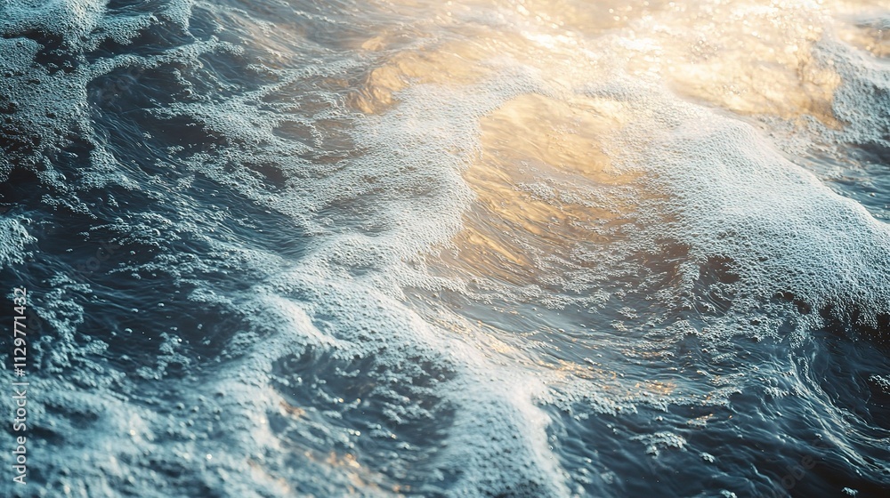 Poster abstract shimmering water texture with fluid design elements