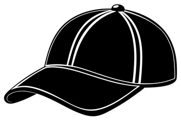 Nice baseball cap isolated on white background vector art illustration