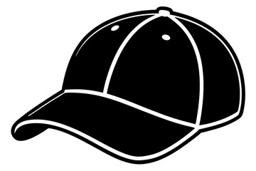 Nice baseball cap isolated on white background vector art illustration