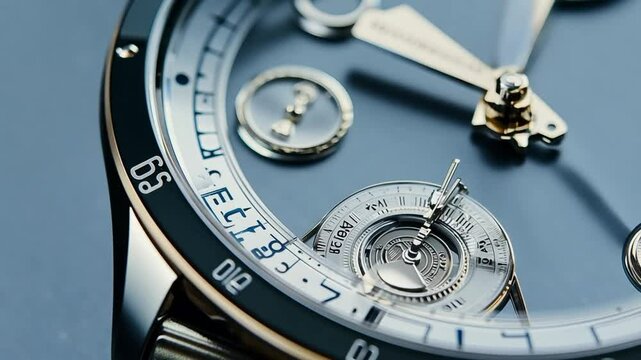 Watchmaker examining luxury watch mechanism