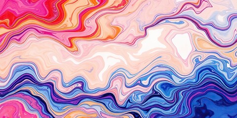 Obraz premium Colorful abstract background created through marbling art technique, background, modern