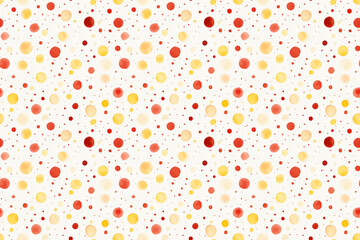 watercolor red and yellow polka dots pattern wallpaper