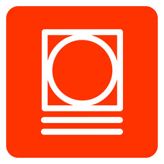 Vector sign of clothing symbol indicating delicate or gentle cycle during drying