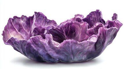 Obraz premium Intricate watercolor red cabbage, rich purple hues vibrant detail