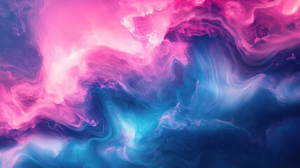 Abstract Cloudscape with Gentle Gradients in Soft Pink and Blue