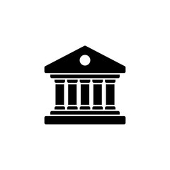 Bank icon logo design. Bank sign and symbol, museum, university