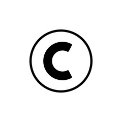 Copyright icon logo design. copyright sign and symbol