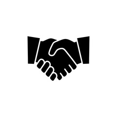 Handshake icon logo design. business handshake sign and symbol. contact agreement