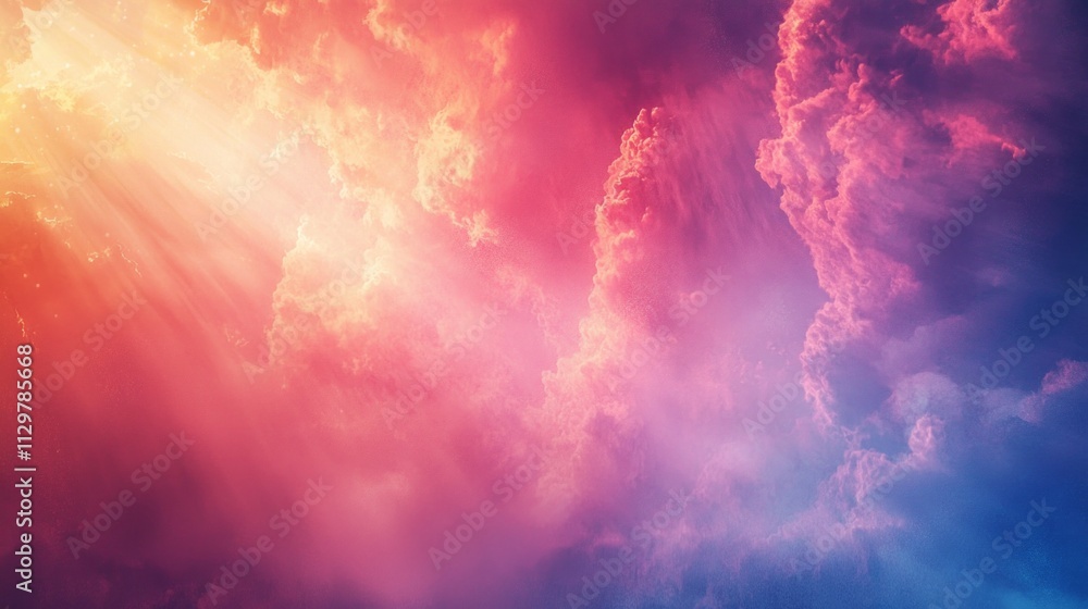 Poster as dawn breaks, the sky transforms into a breathtaking canvas filled with fiery colors and billowing