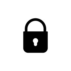 Lock icon logo design. Padlock sign and symbol. Encryption icon. Security symbol