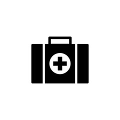 Obraz premium Medical box icon logo design. Medical suitcase sign and symbol. First aid icon