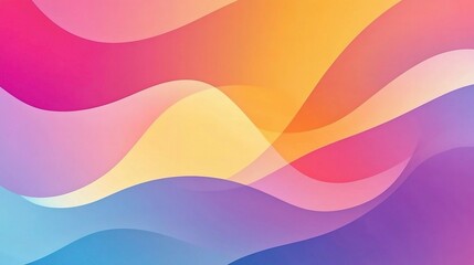 Colorful Abstract Pattern of Curved Lines in Vibrant Shades