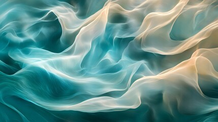 Obraz premium A blue and yellow wave pattern with a white background. The colors are bright and the pattern is smooth