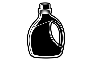 Beautiful plastic detergent bottle on white background vector art illustration