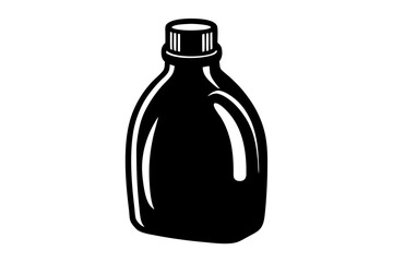 Beautiful plastic detergent bottle on white background vector art illustration