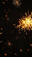 Fototapeta premium Sparkling lights flash rapidly through the air, illuminating spark, sparkling lights, dynamic energy