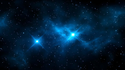 Obraz premium A stunning view of space featuring bright stars and nebulae, showcasing the wonders of the universe.